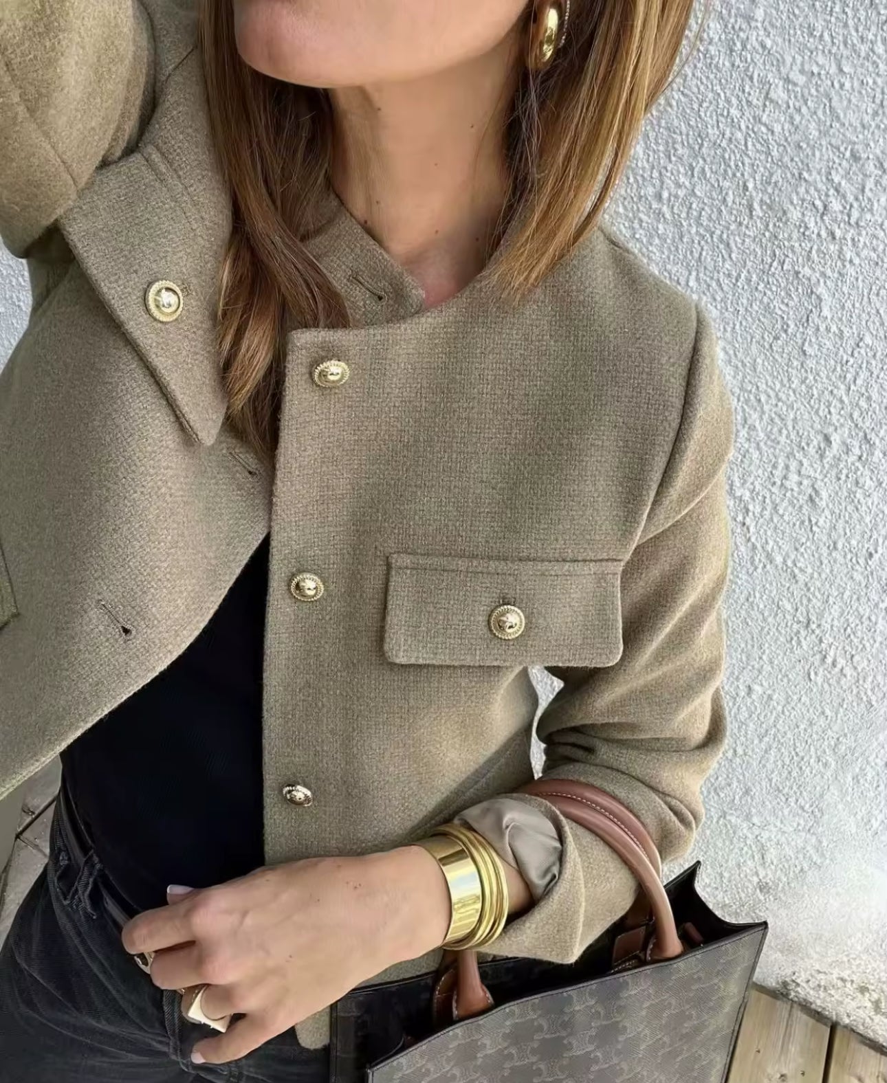 Leichte cropped Jacke