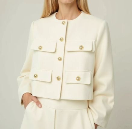 Leichte cropped Jacke