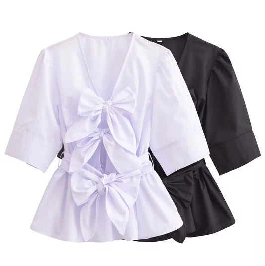 Bluse Schleifendetail